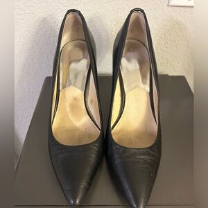 Michael Kors Classic Pump Leather Black Size 8 1/2 Heels Shoes